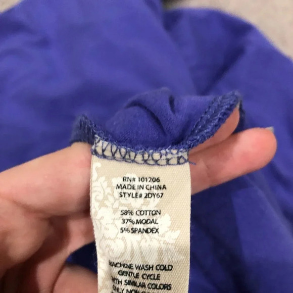 Soft Surroundings Birdsong Seamed Dress in Purple Iris Long Sleeve Size Medium - Picture 9 of 12